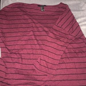 Forever 21 Red with Black Stripes Shirt